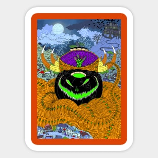 Halloween Wyrm 2 Sticker